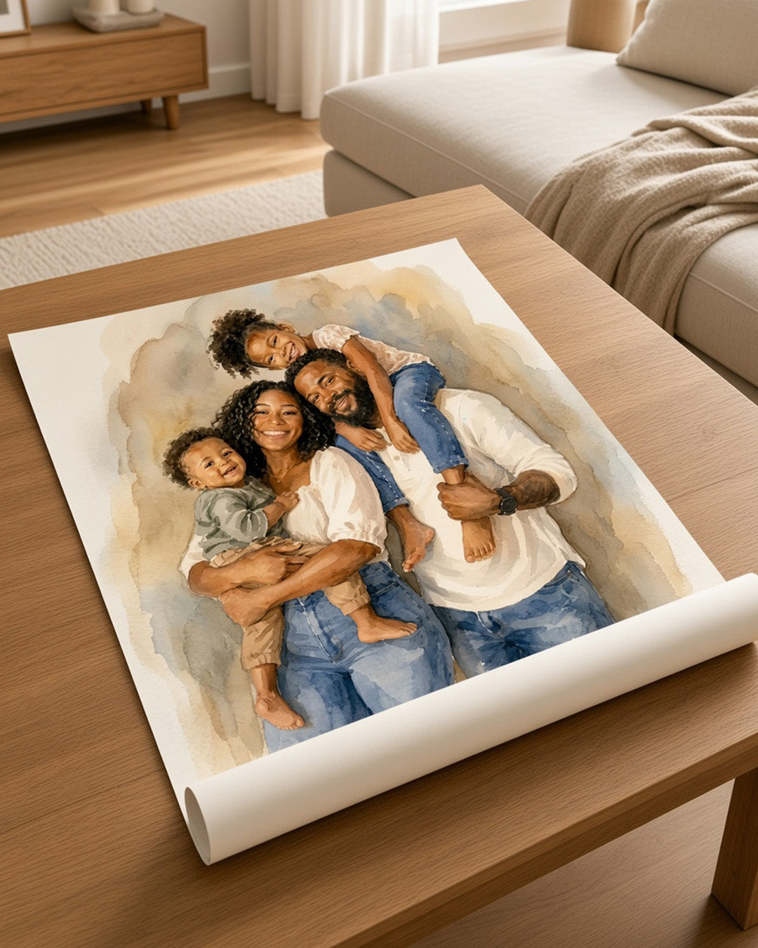 Custom Portrait From Photo, Personalized Wedding Gift, Watercolor Painting, Anniversary Gifts For Wife Husband example 6