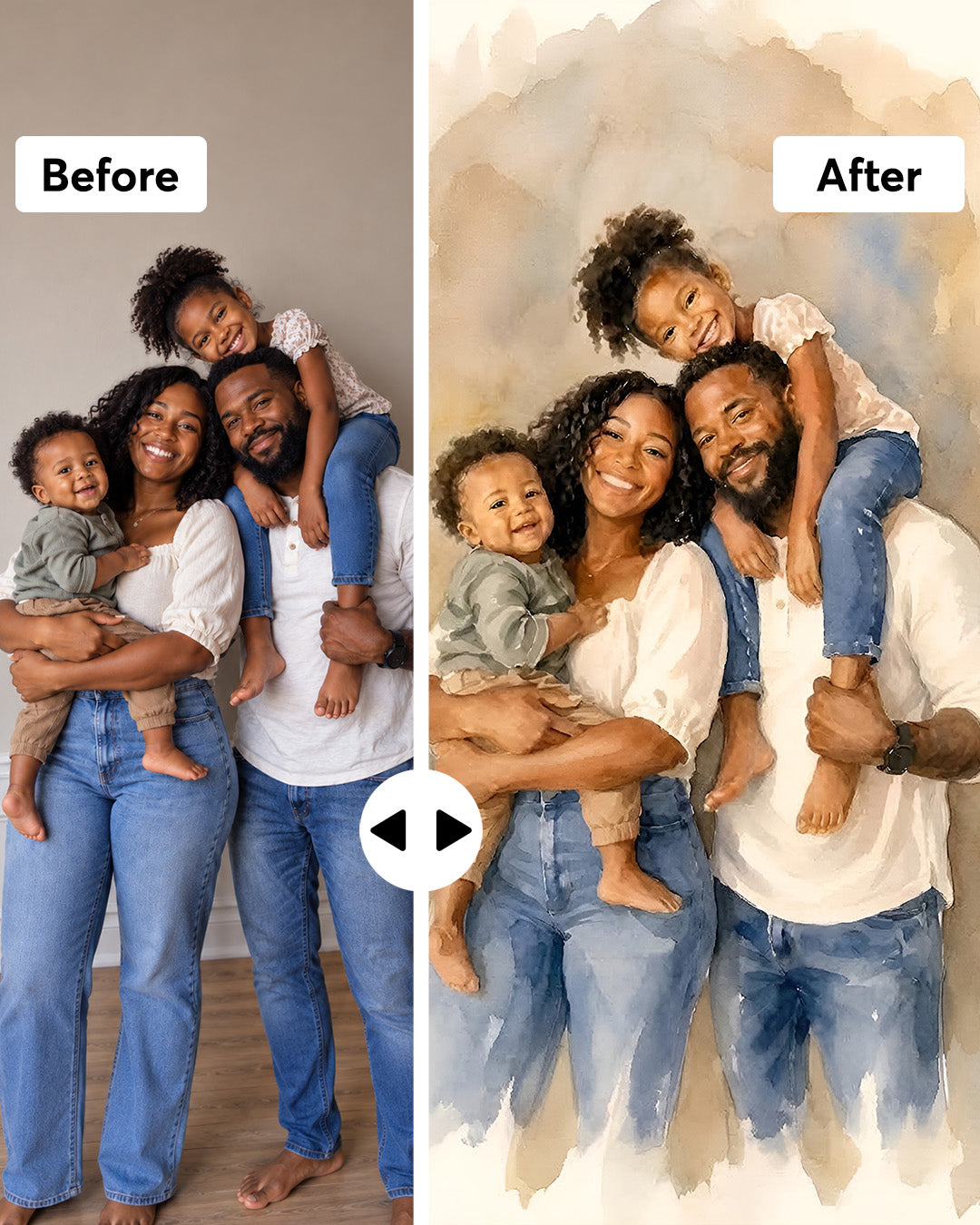 Custom Portrait From Photo, Personalized Wedding Gift, Watercolor Painting, Anniversary Gifts For Wife Husband example 7