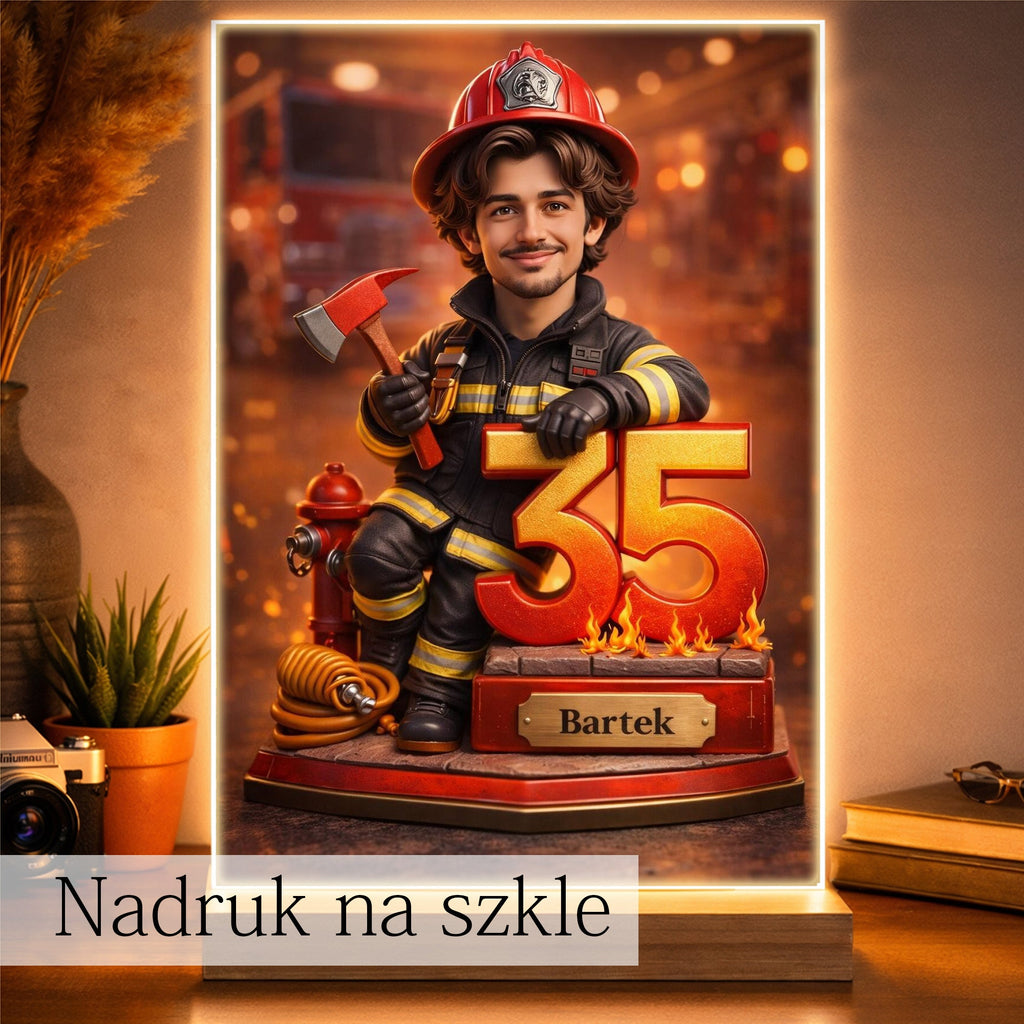 Firefighter Caricature from Photo - Birthday Gift for Husband - preview 3
