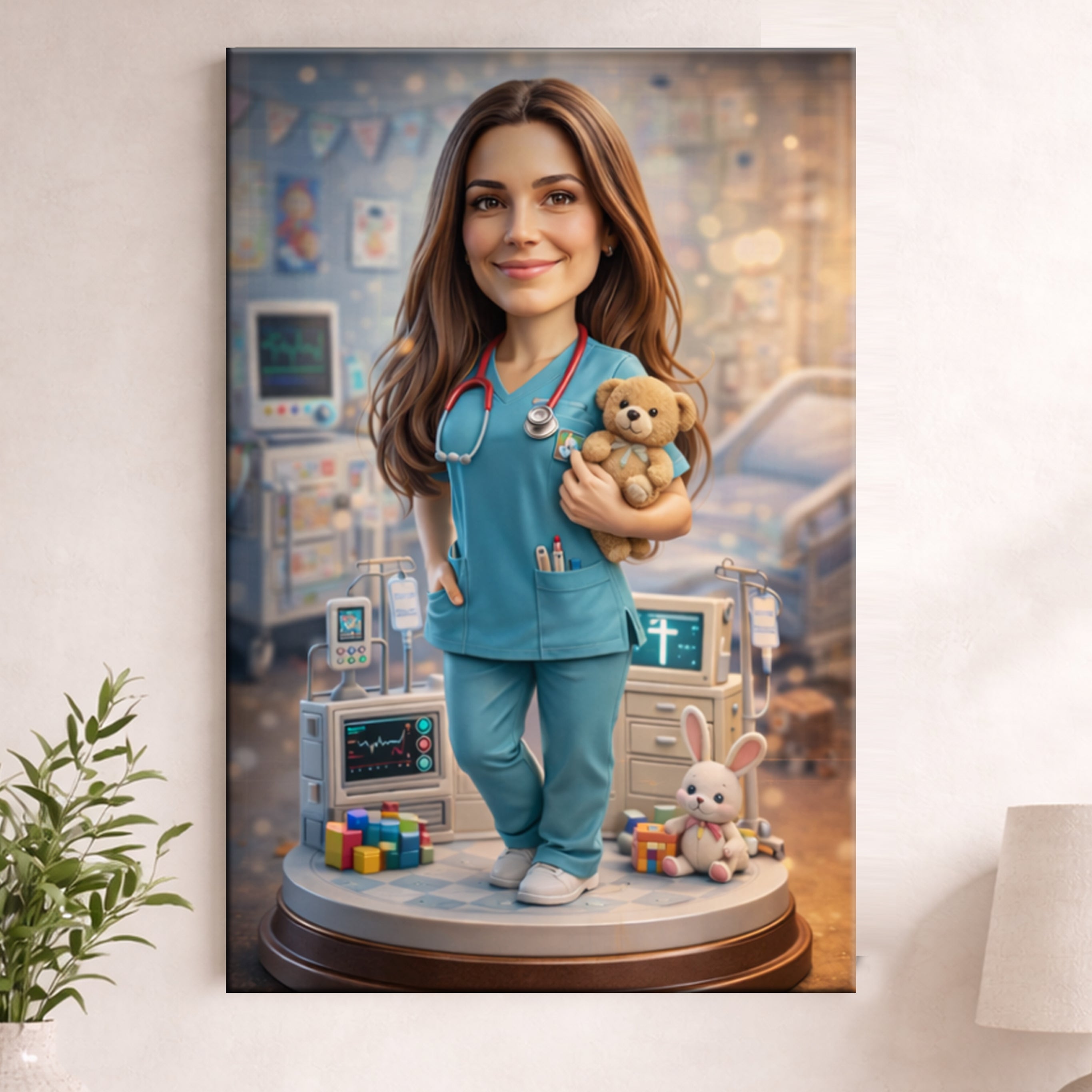 Female Doctor Caricature from Photo - Personalized Gift for Her - preview 2