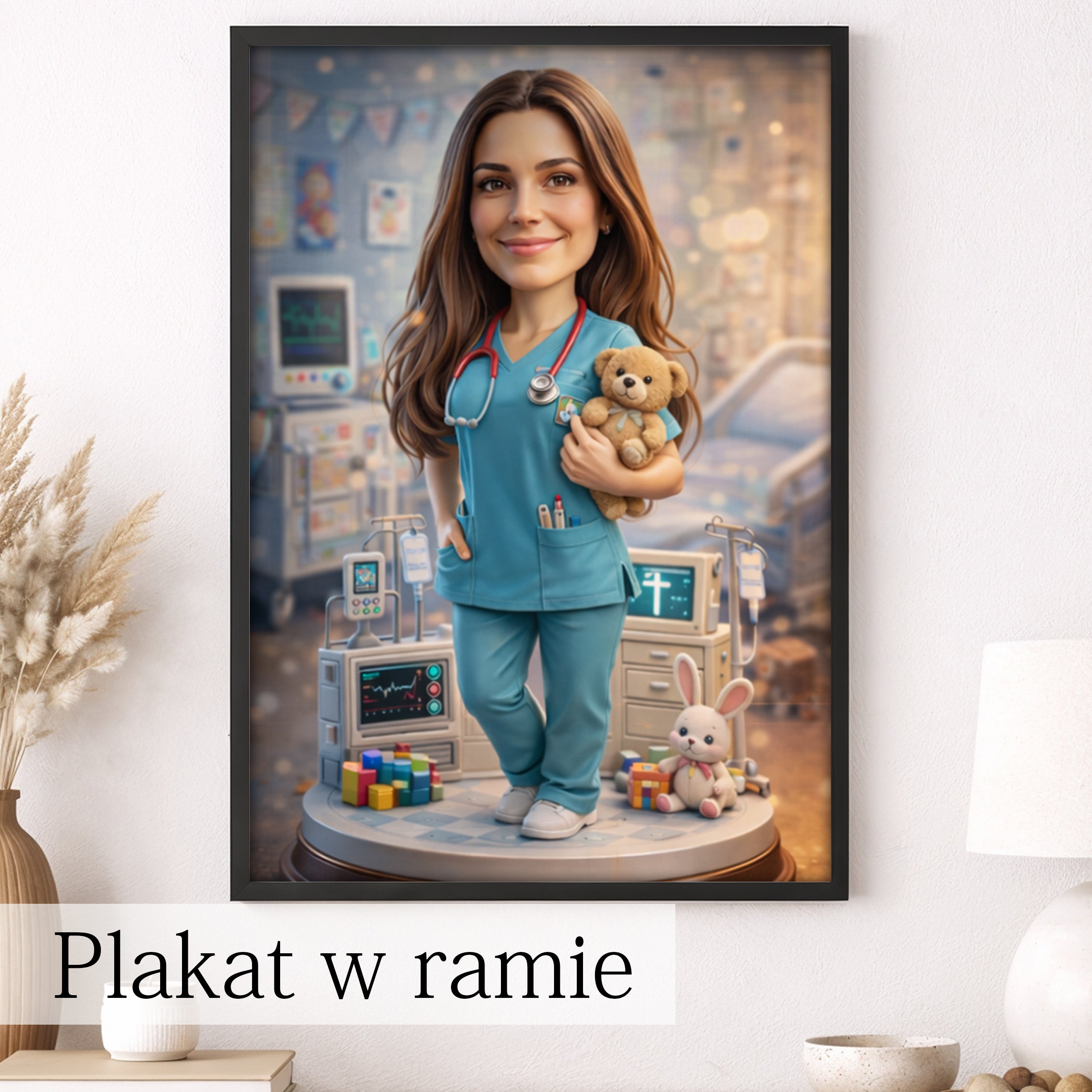 Female Doctor Caricature from Photo - Personalized Gift for Her - preview 3
