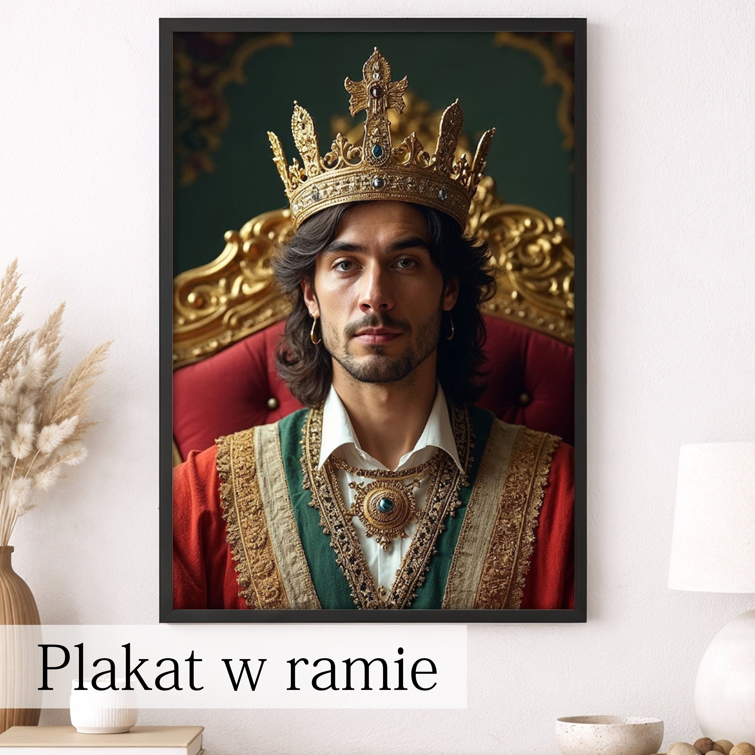 obraz w stylu króla ze zdjęcia elegancki prezent premium