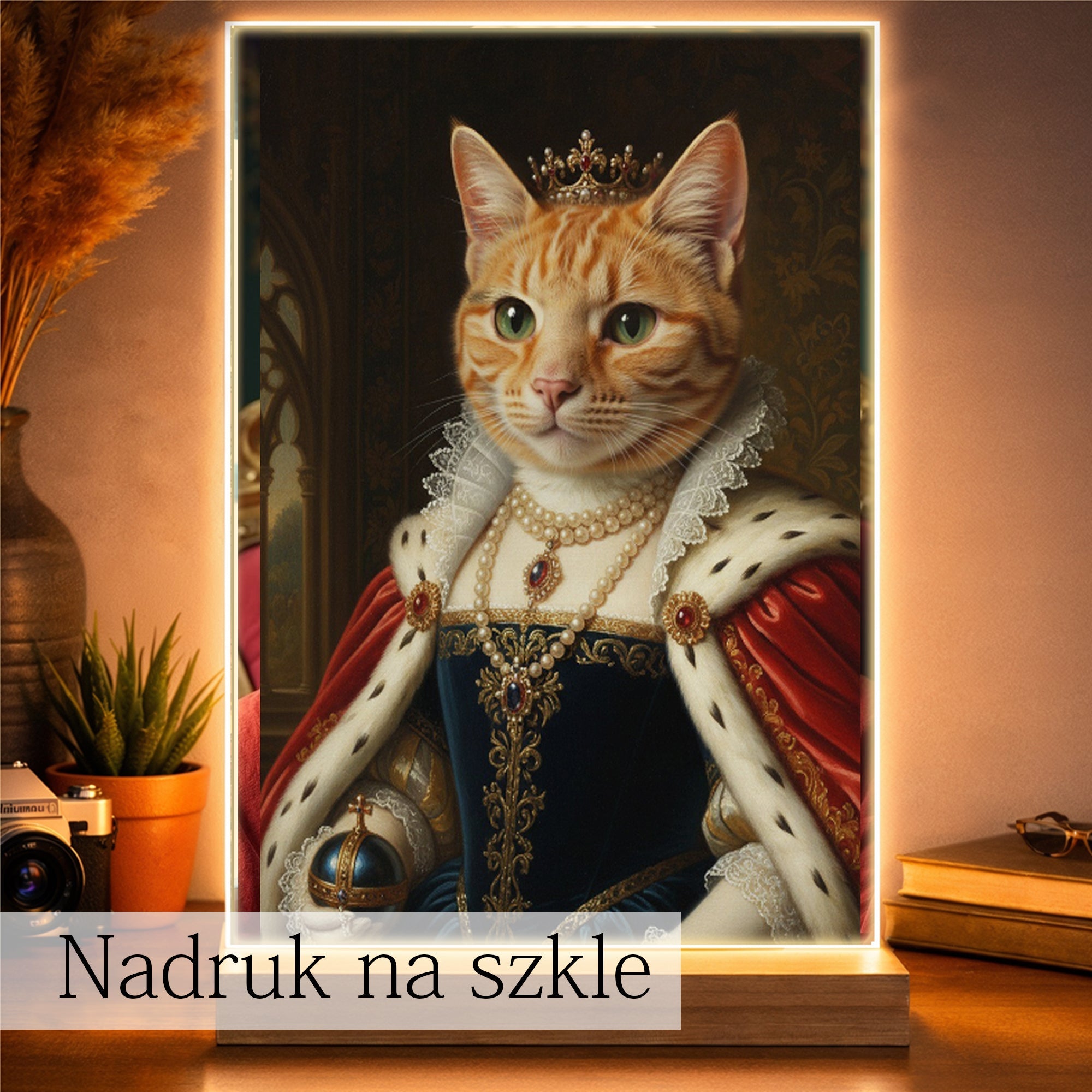 Królewski portret Twojego Kota - Wydruk | Wyjątkowy prezent