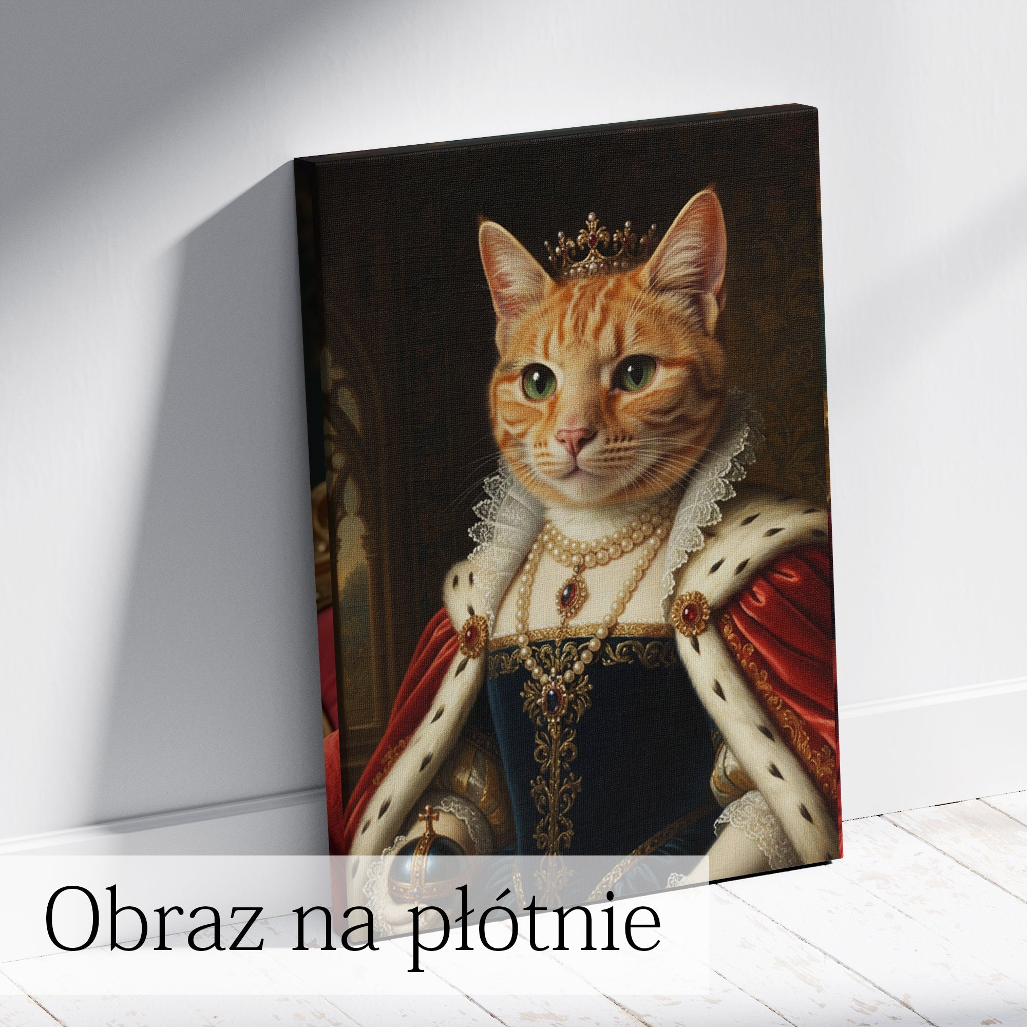 Królewski portret Twojego Kota - Wydruk | Wyjątkowy prezent