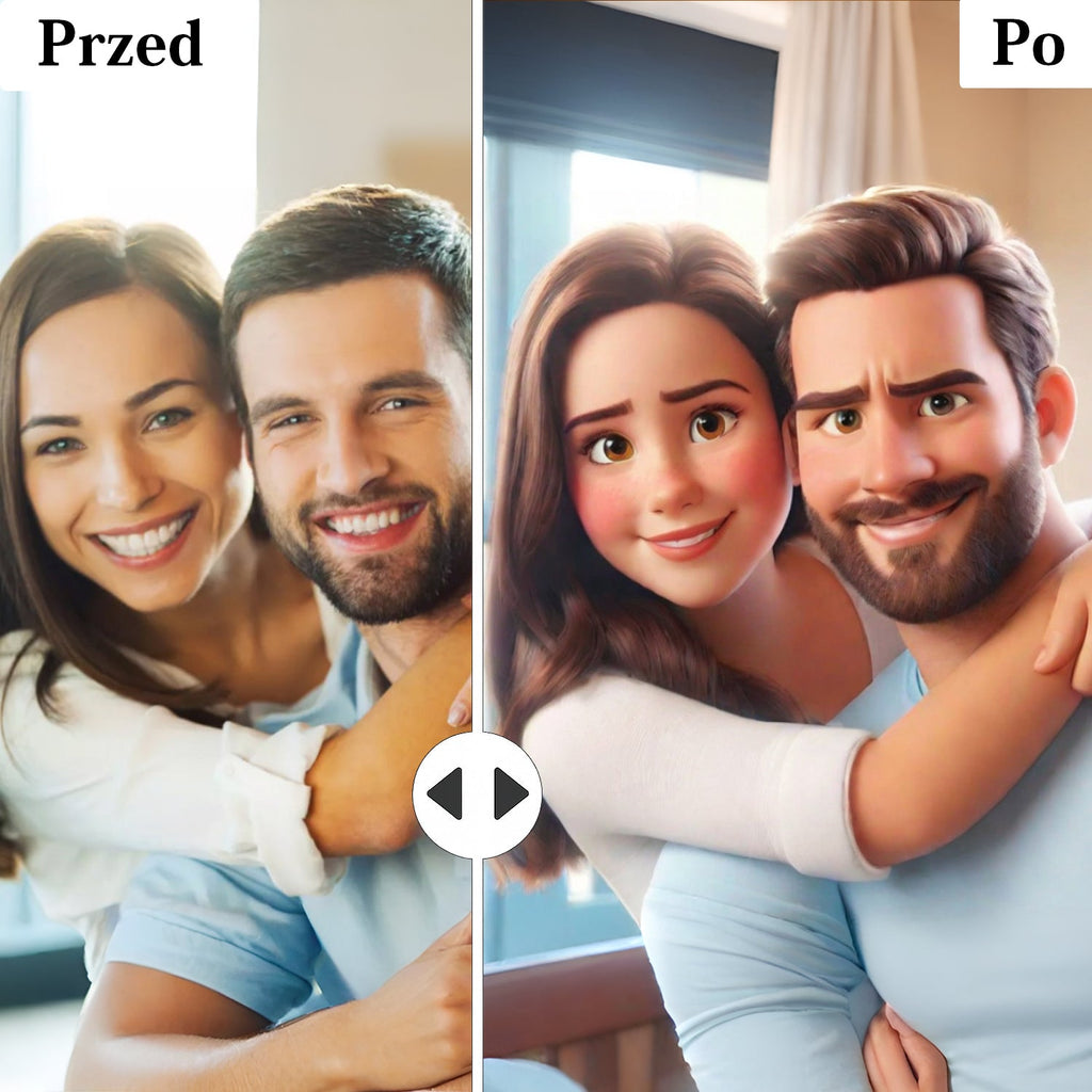 śmieszny obrazek kreskówkowy ze zdjęcia dla niego