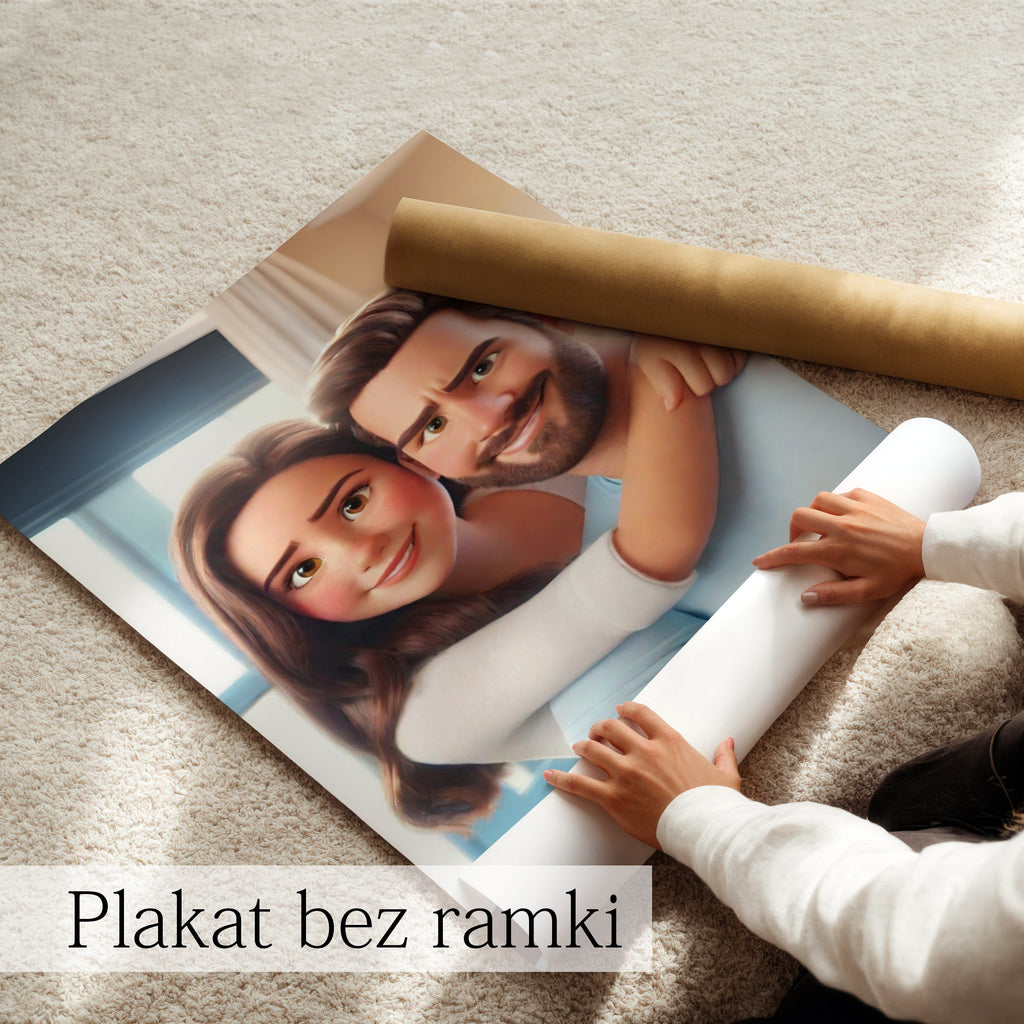 styl kreskówkowy portret cyfrowy ze zdjęcia