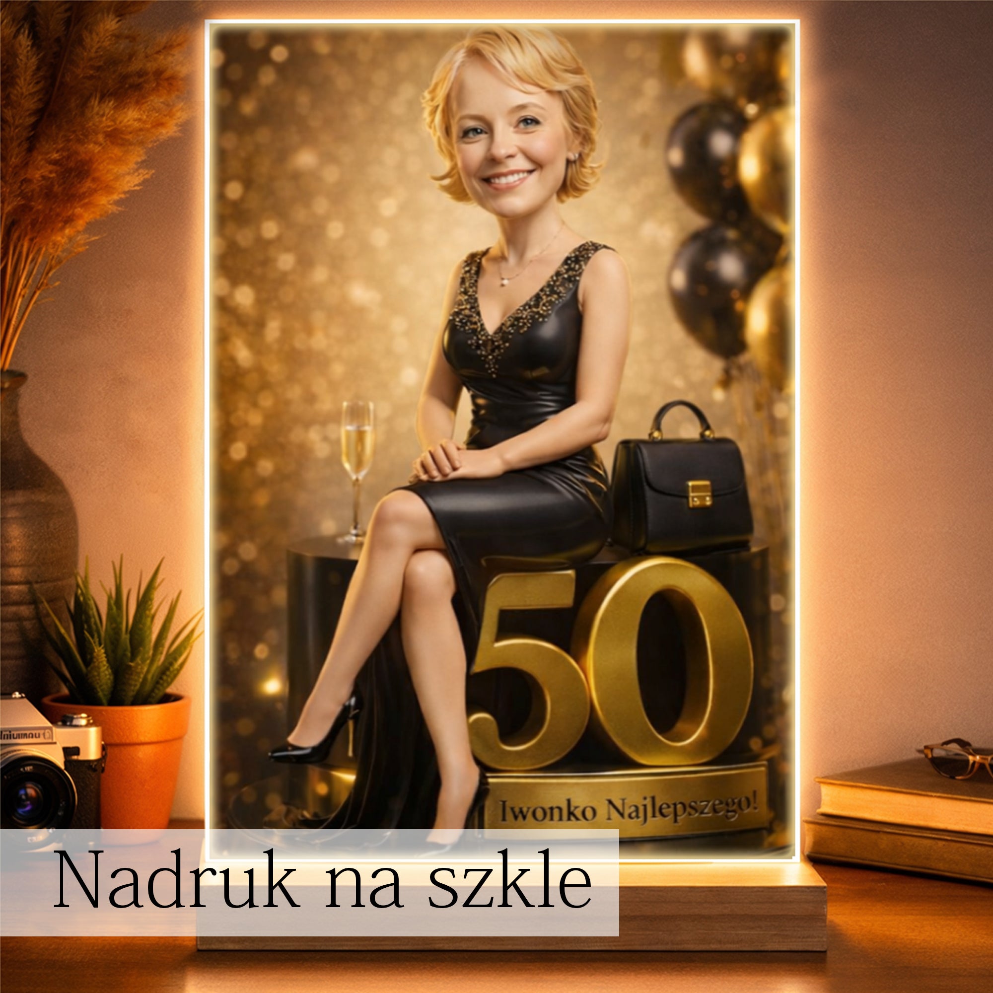 portret ze zdjęcia dla kobiety biznes woman prezent na 50 urodziny