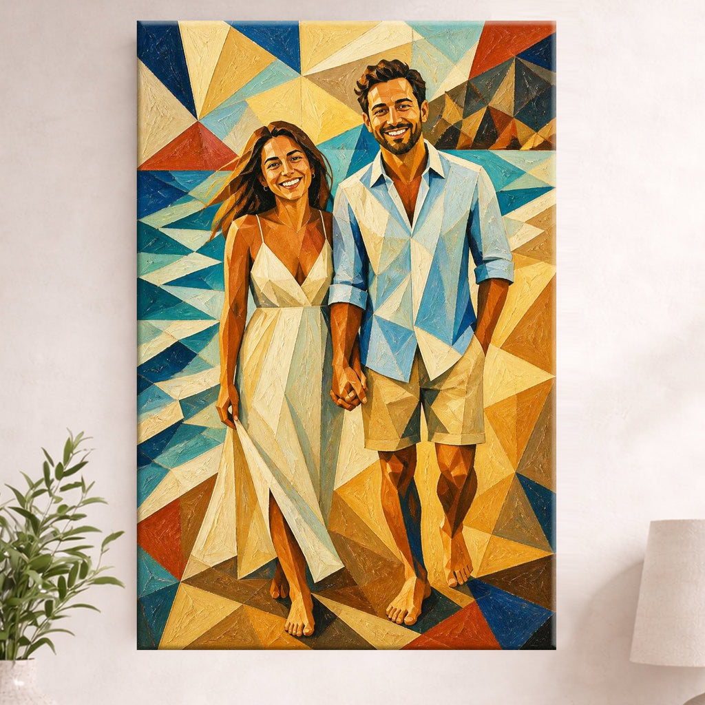 Custom Cubist Portrait From Photo – Personalized Art Gift