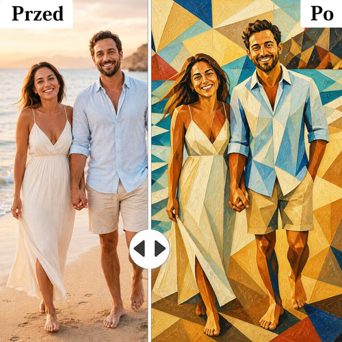 Custom Cubist Portrait From Photo – Personalized Art Gift