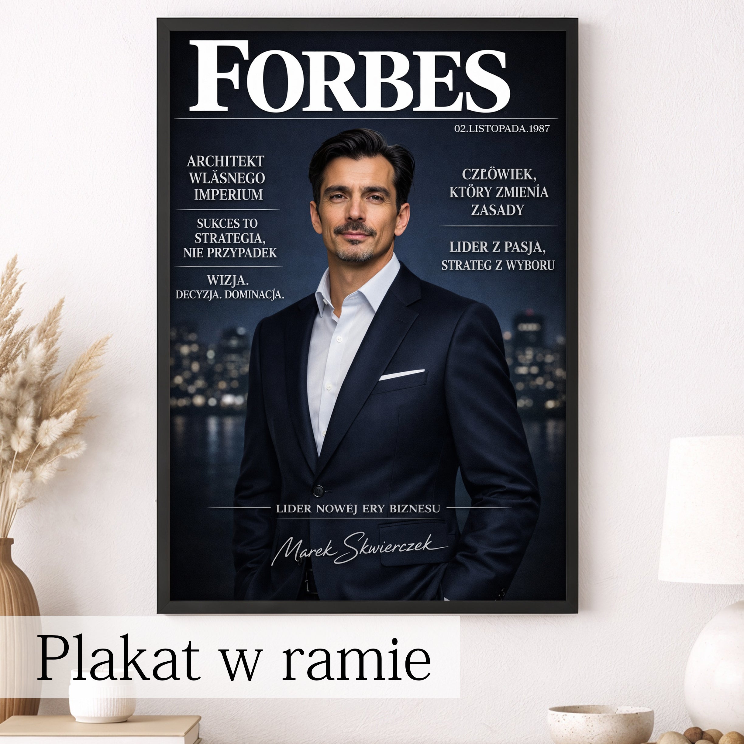 plakat ze zdjęcia forbes – personalizowany prezent dla niego