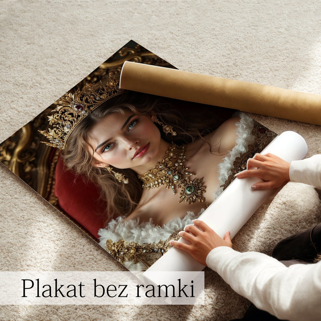 portret królowej na płótnie ze zdjęcia wyjątkowa pamiątka