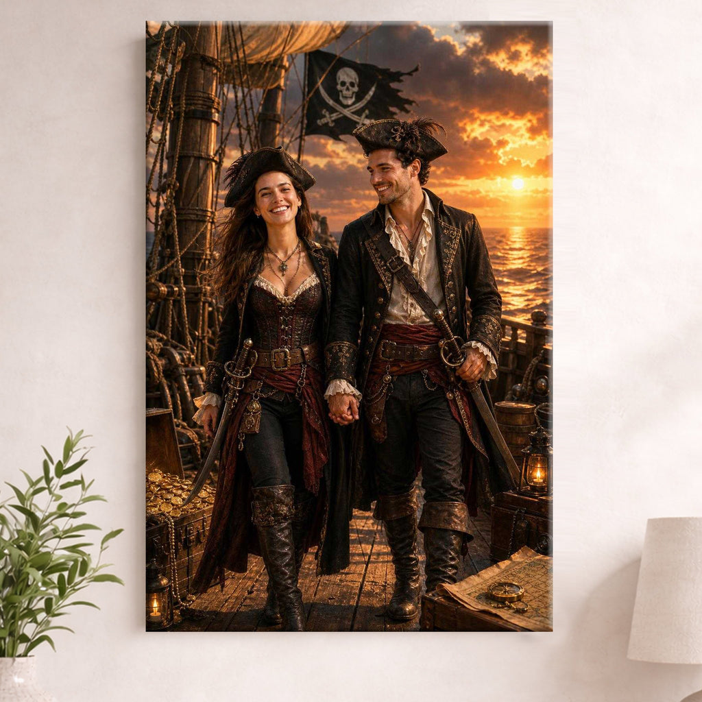 Custom Pirate Portrait From Photo – Personalized Gift