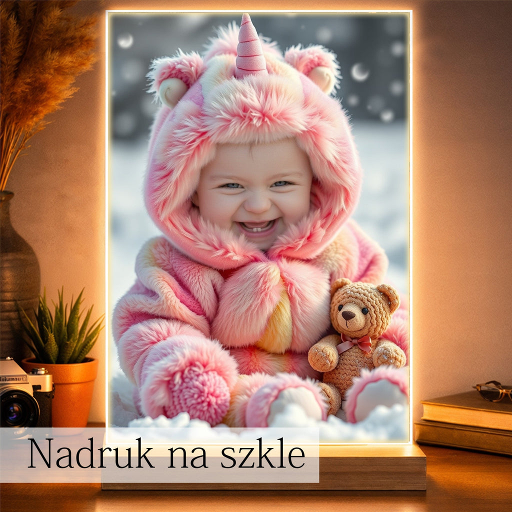 Personalizowany obraz dziewczynki jako jednorożec ze zdjęcia
