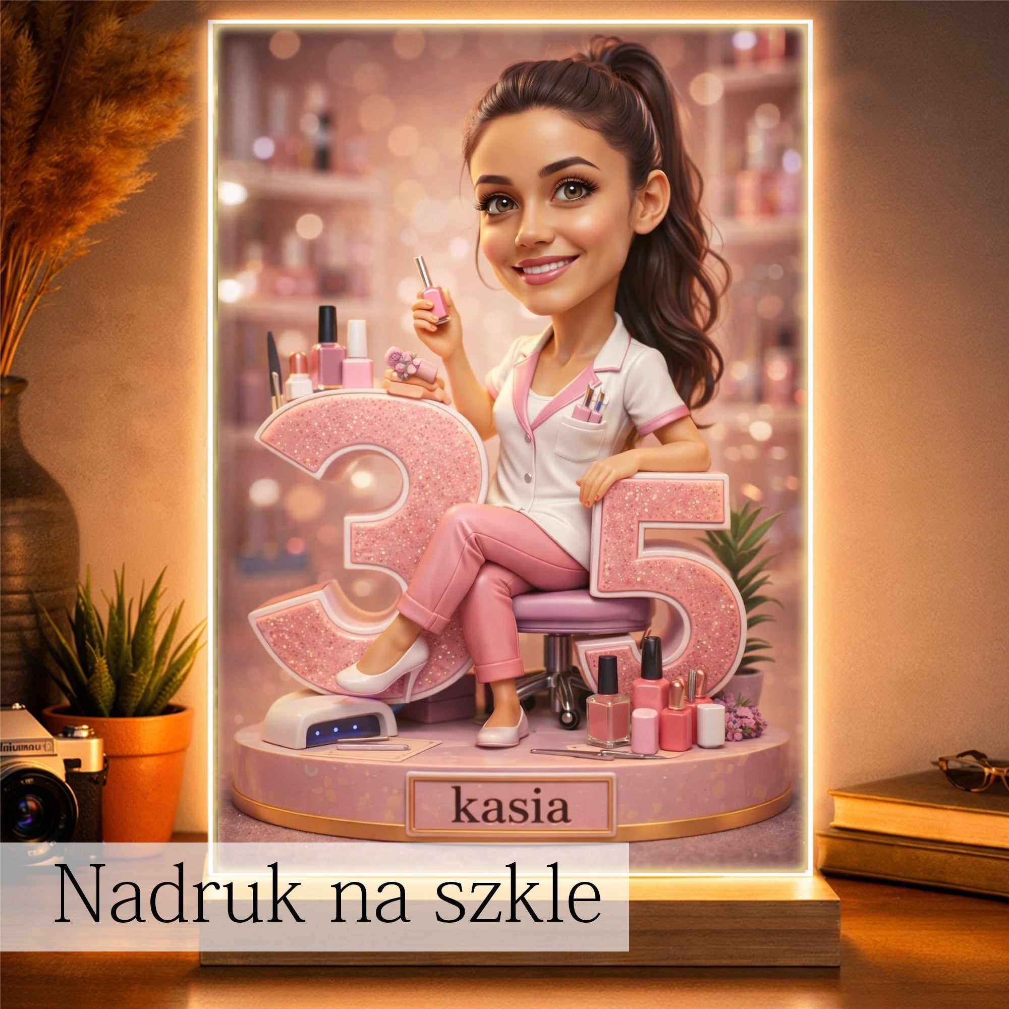 personalizowany obraz ze zdjęcia szefowa salonu manicure