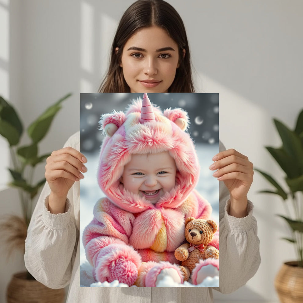 portret dziecka jednorożec ze zdjęcia personalizowany prezent dla dziewczynki