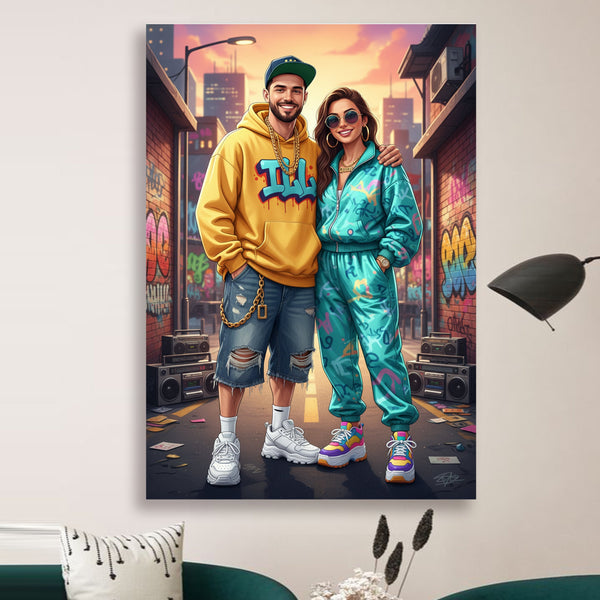 Hip-Hop Style Portrait from a Photo. Personalized Gift for Husband or Boyfriend