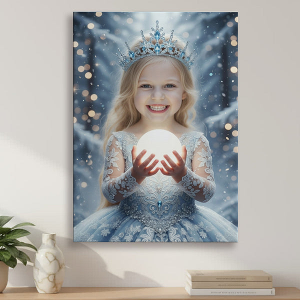 Portrait from Photo for Girl - Winter Princess - Painting