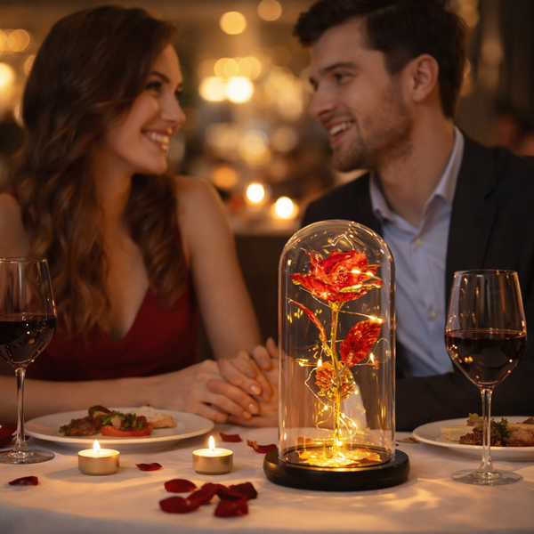 Eternal Rose in LED Glass