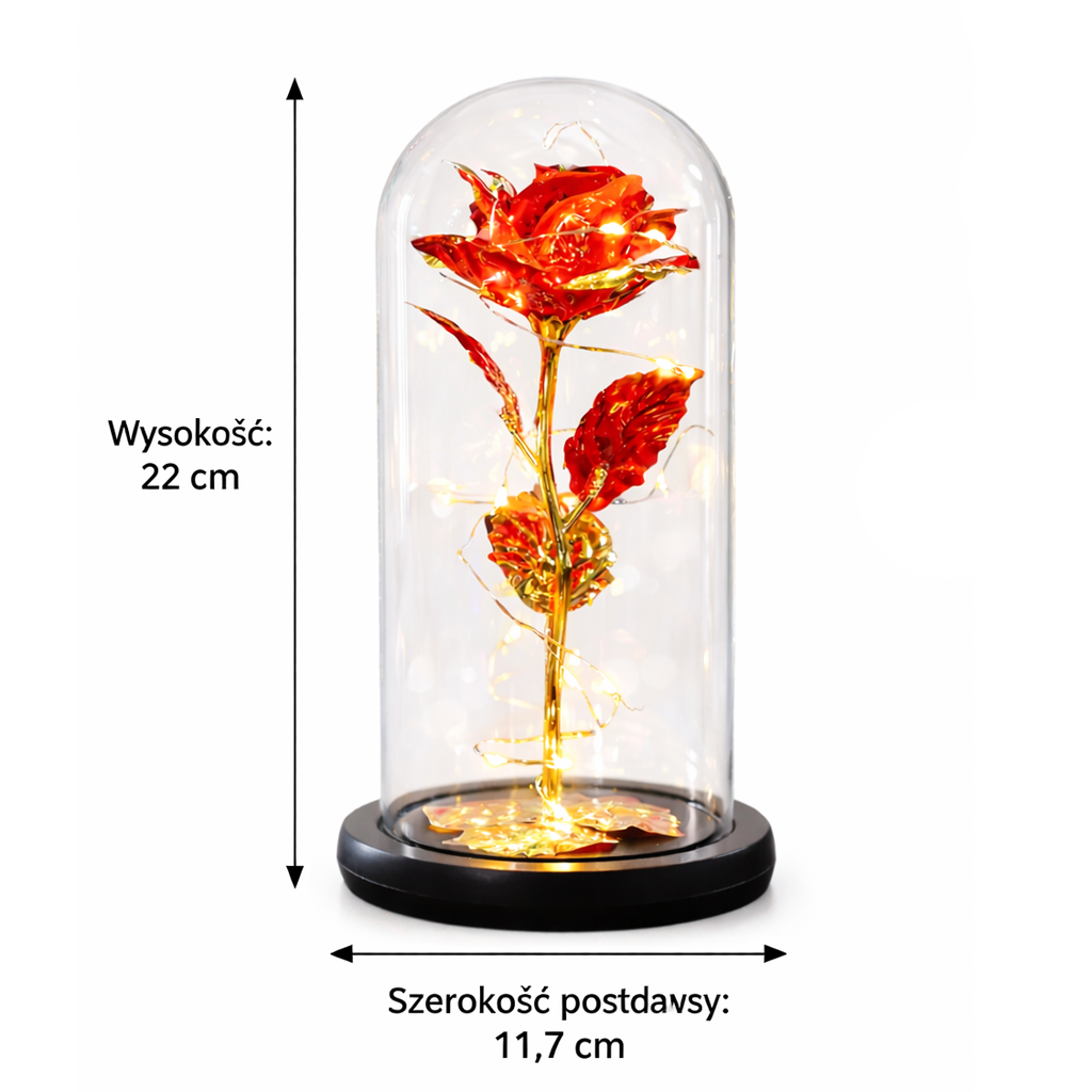 Eternal Rose in LED Glass