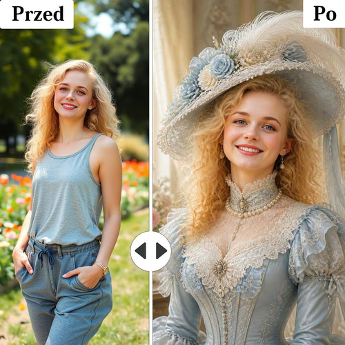 Custom Victorian Lady Portrait From Photo – Personalized Gift for Her