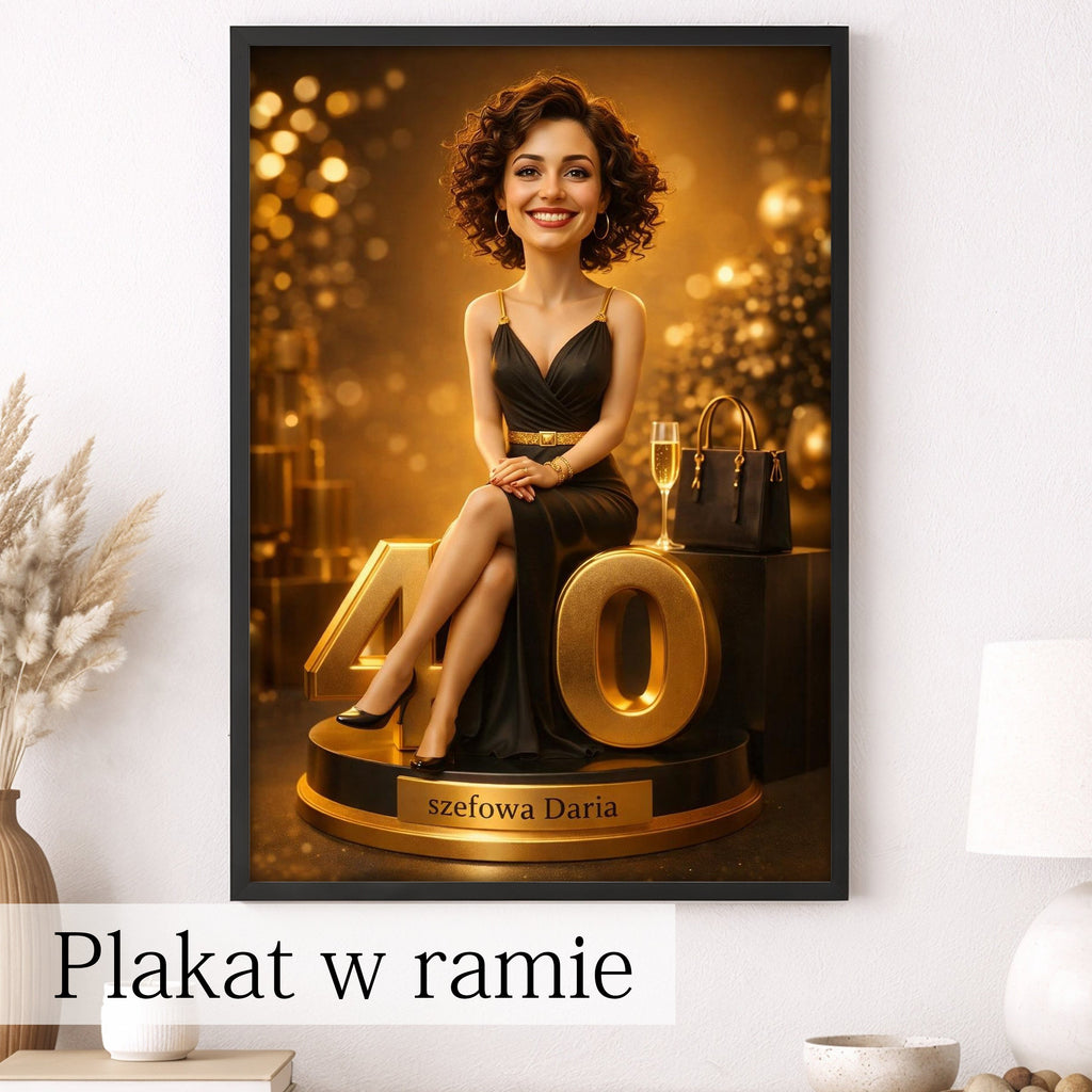 zobacz efekt wow portret kobiety biznesu na szkle