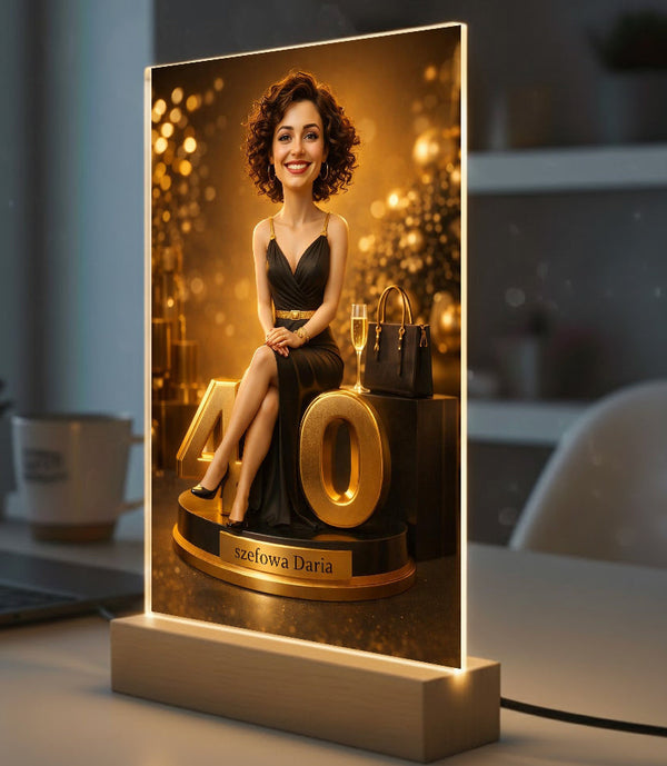 Glass Print. Business Woman. Birthday Gift for Women.