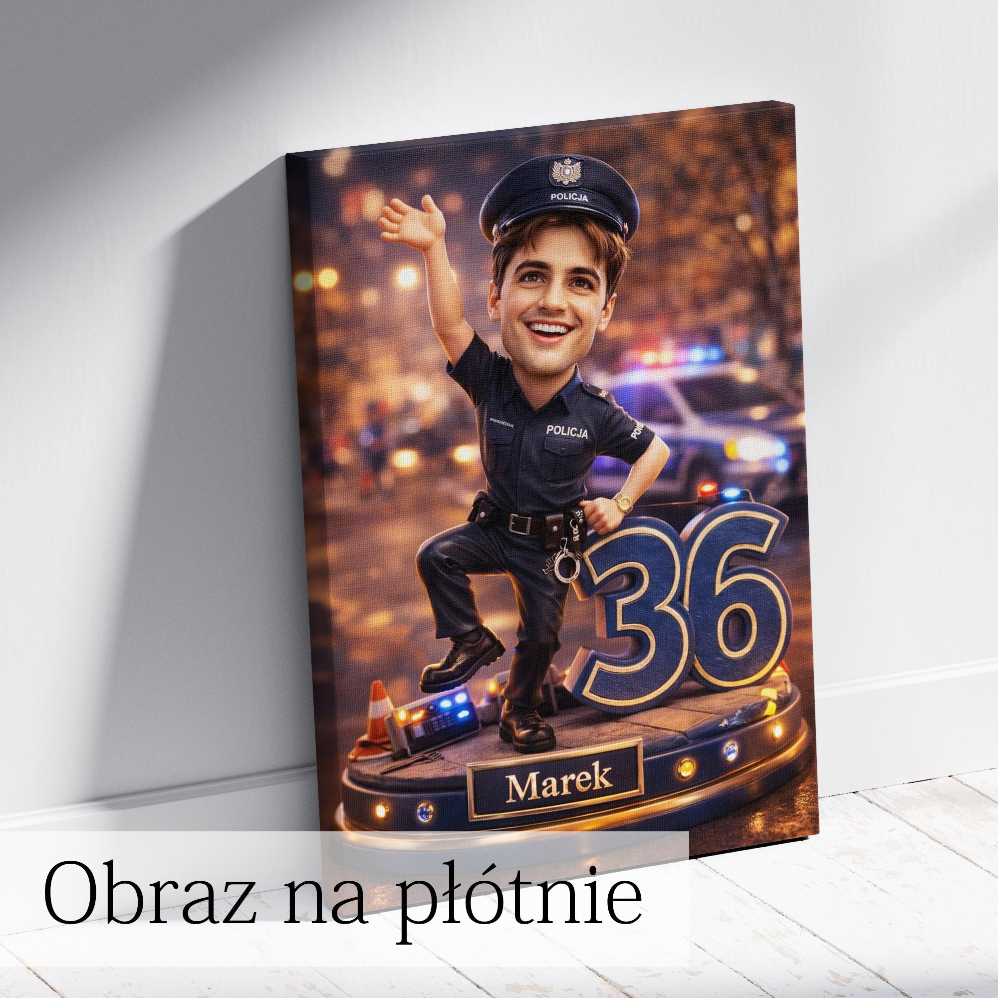Police Officer Caricature from Photo - Personalized Gift for Him - preview 5
