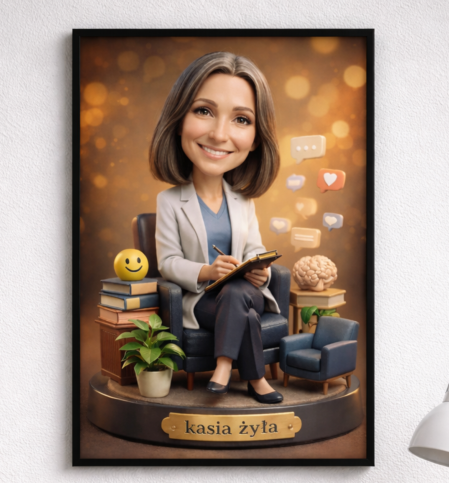 Traveler Caricature from Photo - Personalized Gift for Her
