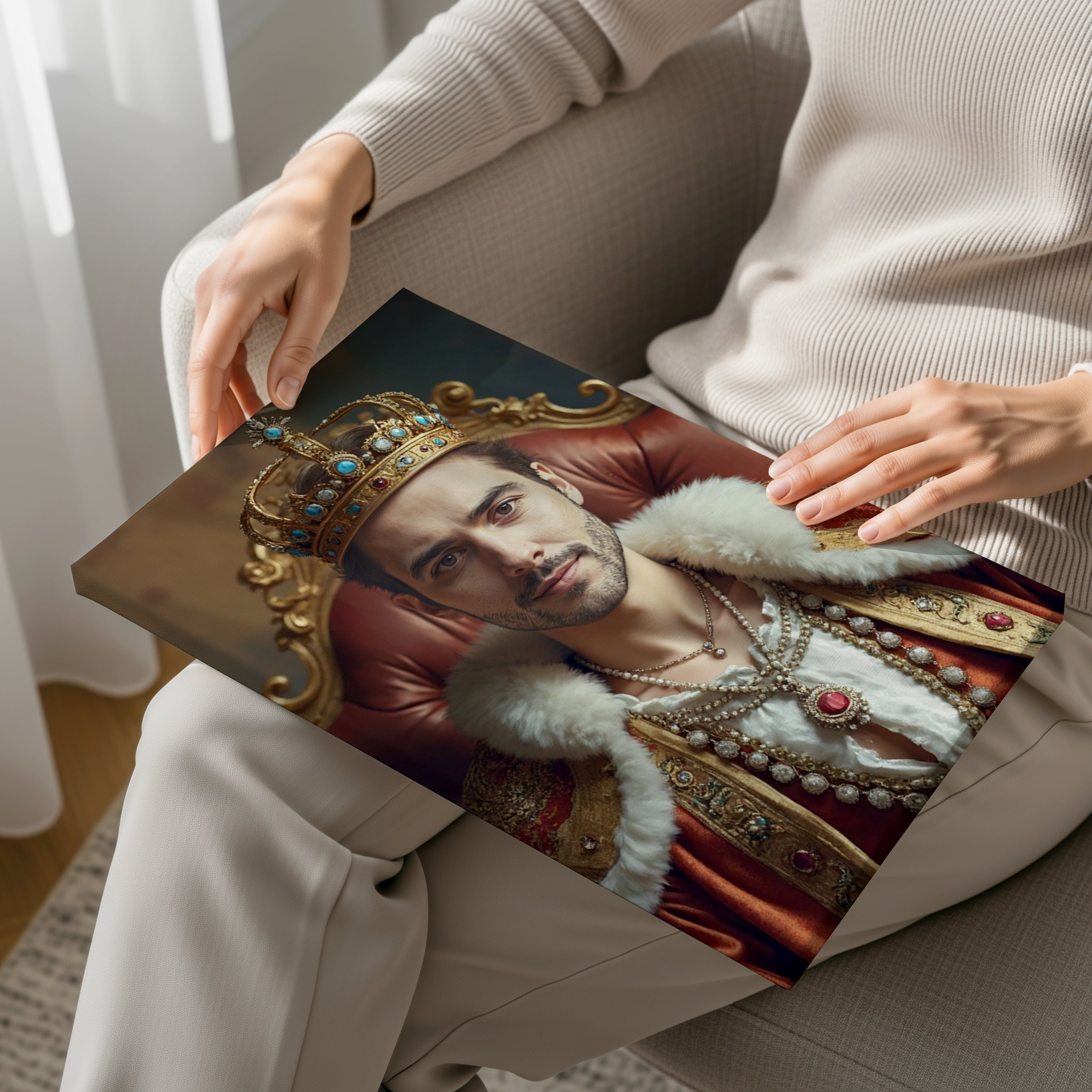 Król – Personalizowany portret ze zdjęcia | Wyjątkowy prezent