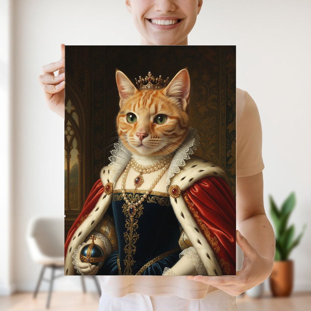 portret kota w koronie personalizowany obraz który zachwyca