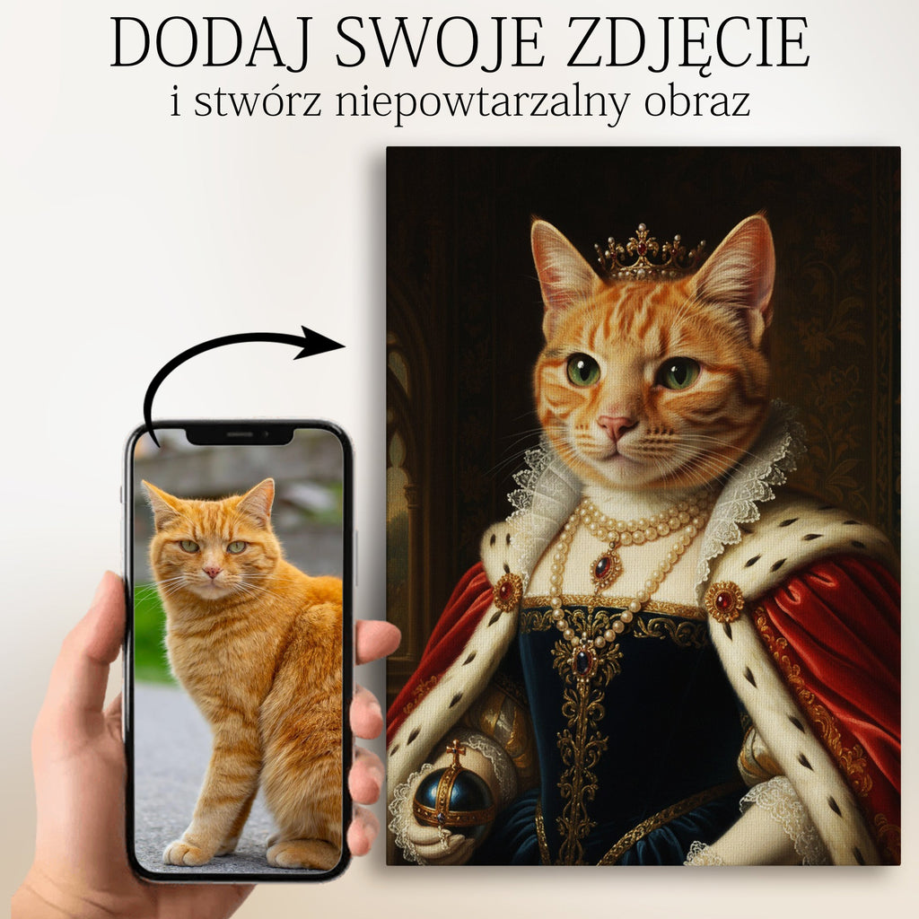 zamień swojego kota w króla wyjątkowy obraz ze zdjęcia pupila