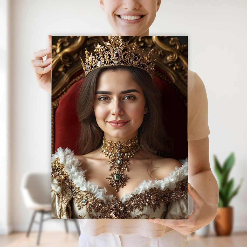 obraz kobiety jako królowa elegancki prezent dla niej